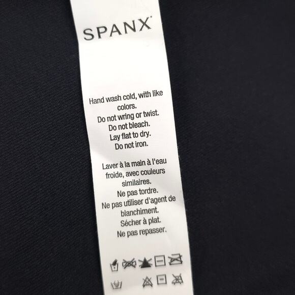 Spanx Shaping Flirty Skirted Swim Bottom Black Polka Dot High Waist - Picture 6 of 10